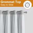 DWCN Layered Curtains for Living Room Blackout and Sheer Curtains Grommet Top Window Curtain Panels with Sheer Overlay for Bedroom, 52" x 84", Cloud Grey, 2 Pieces