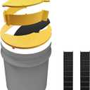 Pack 2 Bucket Lid Mouse Rat Trap, Mouse Catching Tool, Trap Door Style, Multi Catch, Auto Reset, Indoor Outdoor, 5 Gallon Bucket Compatible (Lemon)