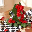 Amyhill 8'' Derby Decorations Table Centerpieces Horse Racing Wooden Horse Head Shape with Red Rose Design Derby Party Decorations Double Sided for Home Office Desk Decor Birthday Party Supplies