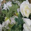 DearHouse 2 TPack Artificial Peony Flower Garland - Silk Peony Garland with White Flowers for Wedding Party Table Decoration, 6FT / Strand