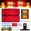 Super Bright LED Trailer Light Kit - 12V Submersible Boat Trailer Lights, ldeal for Truck, RV, Boat, Camper Under 80" - High-Intensity Tail Lights, IP68 Waterproof