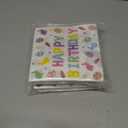 2 x 50 Pcs Easter Bunny Birthday Party Supplies 6.5 x 6.5 Inch Folded 3 Ply Bunny Birthday Disposable Paper Napkins for Easter Rabbit Egg Baby Shower Party Supplies