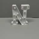 Pooqla LED Marquee Letter Lights Sign, Light Up Alphabet Letter for Home Party Wedding Decoration N (Warm White)
