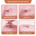 2 x 4 in 1 Cat Steam Brush for Shedding, Rechargeable Steam Pet Hair Brush for Indoor Cats, Massage, Cleaning, Shedding, Combing & Remove Floating Hair All In One(Pink)