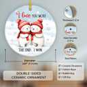 7 x I Love You More The End I Win Ornament - Couples Christmas Ornament 2025, Gift for Him Boyfriend and Love Gifts for Her - Couple Ceramic Ornaments for Christmas Tree