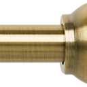 3/4" Standard Decorative Adjustable Curtain Rod,Heavy Duty Curtain Rods Set for Windows,30 To 52 Inch, Antique Brass