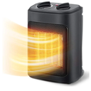 Space Heater, 1500W Electric Heaters Indoor Portable with Thermostat, PTC Fast Heating Ceramic Room Small Heater with Heating and Fan Modes for Bedroom, Office and Indoor Use