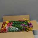 Rowfad 36 Bundles Artificial Flowers Outdoors UV Resistant Fake Plastic Spring Mum Flowers Colorful Silk Plants for Outside Porch Window Patio Home Decor(36, Red, Purple, Yellow, Rose Red)
