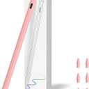 Peaboni Pencil 2nd Generation for iPad 2018-2024 with Magnetic Wireless Charging Compatible with Apple iPad Pro 13(M4)/12.9/11,iPad Air 6(M2)/5/4/3,iPad mini 7(A17 Pro)/6/5,iPad10/9/8/7/6 Pink