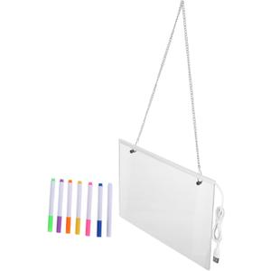 DOITOOL LED Writing Board with Hangable Design Bright Dry Erase Message Board for Family and Office Use for Creative Displays and Notifications
