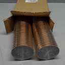 50 Pack Disposable Plastic Cups by Prestee - 14 oz Rose Gold Rimmed Plastic Wine Glasses - Heavy Duty, Pink Rim Cup - Disposable Party Cups and Fancy Wedding Tumbler - Elegant Decoration Cup for Party