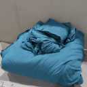 Xruibed Teal Queen Comforter Set 7 Pieces, Boho Striped Bed in a Bag Queen Size Soft Microfiber All Season Bedding Set with Comforter, Sheets, Pillowcases & Shams(90"90")