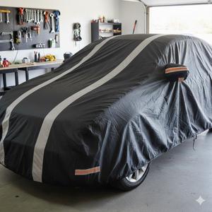 Car Cover Waterproof All Weather Snowproof UV Protection Windproof Full Car Covers with Side Door Zipper,Reflective Strips,Storage Bag Full Exterior Covers