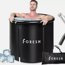 Foresh 105gal Ice Bath Cold Plunge Tub (Environmental Material Certificated) for Muscle Relax, Cold Therapy after Workout, Sports. Safe Healthy Portable Inflatable icebath Barrel. Outdoor. Travel Bag