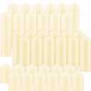 36 Pcs Ivory Pillar Candles Bulk SetHurricane Candles3 Different Lengths (12 Each)Dripless Unscented SmokelessGives You a Better Atmosphere When Organizing Wedding or Event Party.