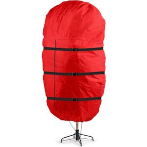 3 x ZOBER Upright Christmas Tree Storage Bag With Drawstring Hem- Fits 7.5 Ft Trees - Oxford Waterproof Fabric Christmas Tree Bag For Storage Box For Xmas - Strong, Durable Straps & Handles - Red