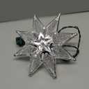 Brizled Star Christmas Tree Topper, 8" Lighted Double-Sided Star Treetop, 8-Point Xmas Tree Topper with 10 Warm Lights, 120V UL Certified for Christmas Ornament Party Home Decor