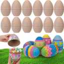 VioraWhite Large 12 Pcs Paper Mache Easter Eggs Paintable Eggs Bulk 5.9 Inches Empty Large Easter Craft Supplies DIY Ornaments Decorating Activities