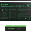 VIVOSUN 10"x20.75" Seedling Heat Mat with Built-in Temperature Controller, UL & MET-Certified Waterproof Plant Heating Pad for Germination, Hydroponics, Brewing, Breeding, and Greenhouses