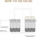 HOMEIDEAS Christmas Non-See-Through Red Privacy Sheer Kitchen Curtains, 30 X 24 Inches Long 2 Panels Short Sheer Curtains Light Filtering Bathroom Window Drapes for Bedroom Living Room