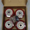 2.5 Inch Caster Wheels Heavy Duty Lockable Bearing Plate 4 PCS Shelf Replacement for Platform Trucks Cart Furniture Workbench up to 220LBS/100KG