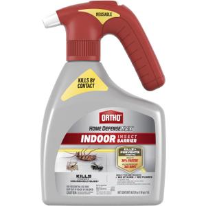 Ortho Home Defense Max Indoor Insect Barrier with Battery-Powered Sprayer, Kills Ants, Roaches, Spiders, Fleas and Ticks, 1.5 L.