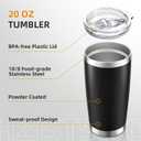 20oz Tumbler Bulk with Lid Stainless Steel Tumblers, 12 Pack | Leak Proof Lid, Double Wall & Vacuum, Powder Coated, Fit Most Car Cup Holders, for Cold and Hot Drinks, Mix