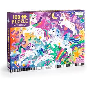 Mudpuppy Unicorn Magic â€“ 100 Piece Jigsaw Puzzle with Colorful and Fun Illustrations of Sparkling Unicorns for Children Ages 5 and Up