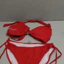 BMJL Womens Bikini Sets Sexy Two Piece Halter Swimsuits String Cutout Bathing Suit Swim Suits 2025 (Large, Red49)
