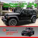 Outside-Mount Window Visors Rain Guards for Jeep Wrangler JL 2018-2026/Jeep Gladiator 2020-2026, Full-Size Wind Vent Deflectors Car Accessories Dark Smoke 4-Piece Set with Thicker