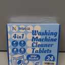 Washing Machine Cleaner Tablets Deodorizer-48 Pack Deep Cleaning Washer Descaler Freshener-Dirt Buildups Stain Odor Remover Spotless -Top Front Load HE Machines Wild Bluebell Foaming 2 Year Supply