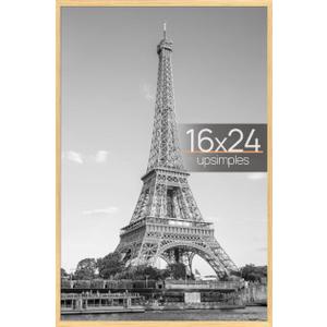 upsimples 16x24 Picture Frame White 1 Pack, Scratch-Proof Poster Frames 16 x 24 for Photo Gallery - Slide-In Strips, Horizontal or Vertical Wall Mounting