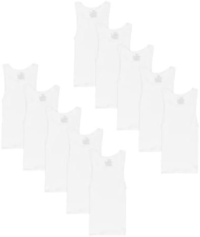 Hanes Boys’ Tank Cotton Undershirt, EcoSmart, 10 Pack, White XL Hanes Boys’ Tank Cotton Undershirt, EcoSmart, 10 Pack, White XL
