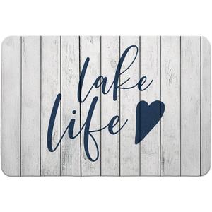Lake Life Gifts Dish Drying Mat, Lake Life House Gifts for Women Dishes Dry Coffee Mats for Kitchen Counter Coffee Maker, 16x24 Inch