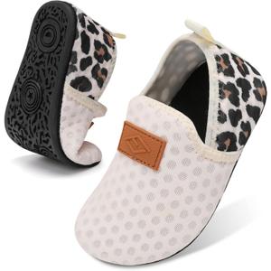 Lefflow Toddler Water Shoes Kids Quick Dry Beach Swim Socks Shoes Baby Non Slip House Slippers (3.5-4 Infant)
