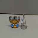 Daifunli Hanukkah Tree Topper 5.71 Inch Mini Christmas Tree Topper Chanukah Menorah Decoration Hanukkah Ornament for Treetop Chanukah Diwali Christmas Wedding Bridal Shower Party