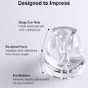 Clear Acrylic Pen Holder Vertical Single Pen Stand, Transparent Desk Organizer for Pens, Pencils & Stationery, Slip-Resistant Office Accessory, Clear, 1 Pack
