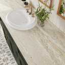 VEELIKE Beige Travertine Marble Contact Paper for Countertops 15.7''x354'' Thick Counter Top Peel and Stick Waterproof Marble Wallpaper Self Adhesive Vinyl Countertop for Kitchen Bathroom Table Desk