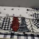 Artoid Mode Watercolor Buffalo Plaid Xmas Tree Merry Christmas Area Rug, Winter Home Decor Low-Profile Washable Area Rugs for Entryway Bedroom Living Room Laundry Room Indoor 5x7 Feet (Black/White)