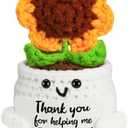 MBL Sunflower Valentines for Teacher Women - Thank You Appreciation Emotional Inspirational Support Crochet Sunflowers Gifts Valentine's Day for Teachers Men Coworker Boss Lady Friend Retirement