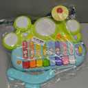 Baby Musical Toys 3 in 1 Piano Keyboard Xylophone Drum Set for 1 Year Old Girls Boys Toys Age 2 Music Instrument Toys Toddlers 1-3 0-2 First Birthday Easter Gift Infant Baby Toys 6 9 12 18 Month (Green)