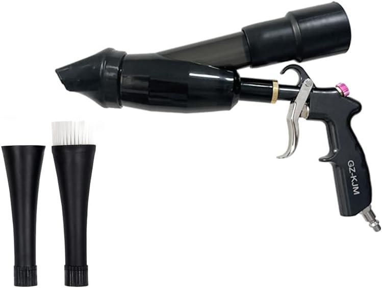 Car Cleaning Gun High Pressure Air Blow Gun with Suction Hood Detailing Interior Dryer Blower Gun Auto Detailing Kit Tools for Quickly Blasts Dirt and Dust from Surface