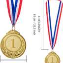 2 x Abaokai 48 Pieces Gold Award Medals - Winner Medals Gold Prizes for Sports, Competitions, Party, Spelling Bees, Olympic Style, 2 Inches