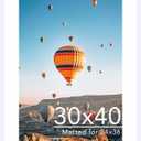 JCJMY 30x40 Picture Frame with 24x36 Mat, Display Photo 24x36 inch with Mat or 30 x 40 inch Without Mat, Wall Hanging Large 30 by 40 Poster Frame with Plexiglass, White