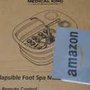 Medical king Foot Spa with Heat and Massage and Jets Includes A Remote Control A Pumice Stone Collapsible Massager with Bubbles and Vibration
