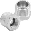 Joywayus 1/2 G Male to 3/8 Compression Female Thread Bushing Pipe Fitting, Nickel Plated Brass Reducer Faucet Connector Water Hose Adapter, Supply Line Adapter for RV Kitchen Bathroom Plumbing 2PCS
