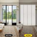 UNISHADES Panel Track Blinds, Vertical Blinds for Sliding Glass Doors, Extendable Track from 45 3/4" to 82 5/8" W, Cuttable Panel Curtains up to 96 inches high, Light Filtering - Linen Light Filtering Linen, (45 3/4" - 82 5/8") W x 96"H
