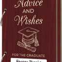 La Boda Graduate Cards Keeper with Metal Buckles Binding, Advice & Wishes Card Holder, Wooden Photo Storage & Organization for The Graduate, Holiday Card Keepsake Book Graduation Gifts