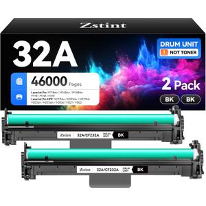 32A CF232A Drum UnitNot Toner) Black 2-Pack Replacement for HP 32A CF232A Imaging Drum LaserJet Pro MFP M227fdn M227fdw M227sdn M203dn M203dw M118dw M148dw M148fdw M149fdw M203 M206 M227 M230 Printer