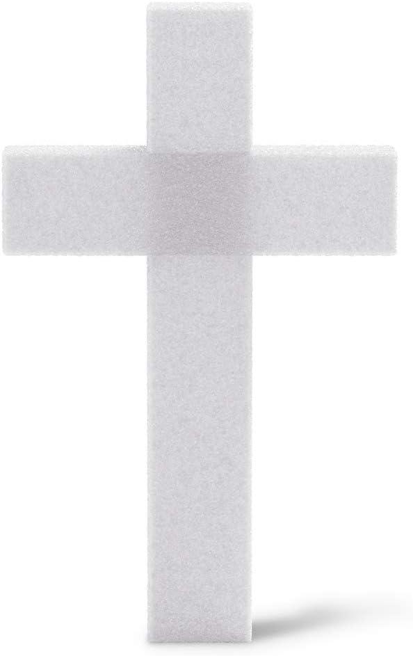 FloraCraft CraftFM Unassembled Cross 2.1 Inch x 12.1 Inch x 17.6 Inch with 2.3 Inch Face White (18 x 12 x 2")